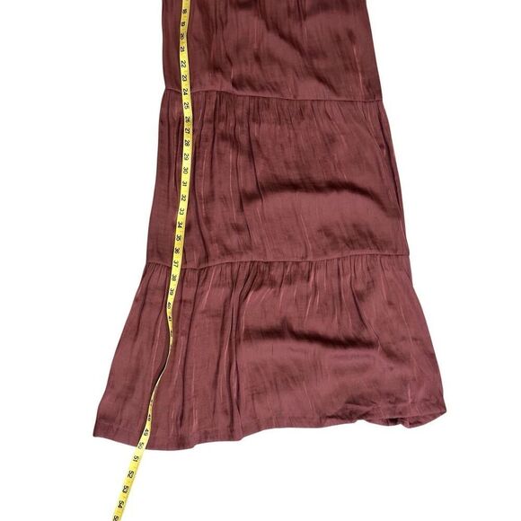 Soma satin tiered maxi dress spiced whiskey S fall - Picture 6 of 11